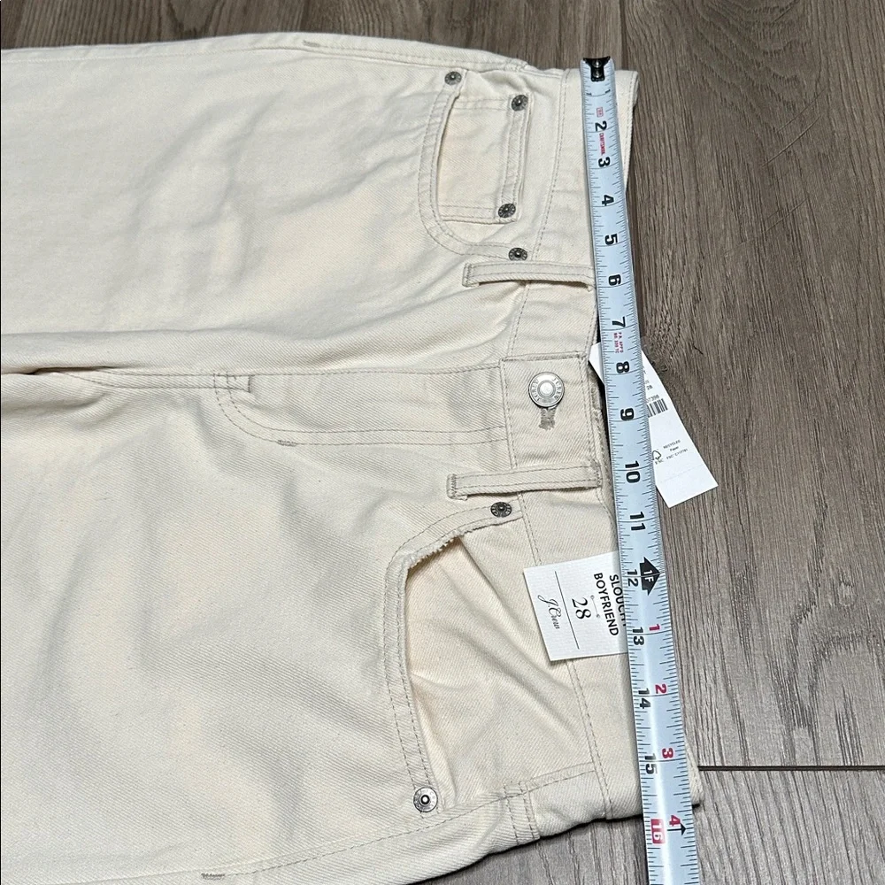 J. Crew Slouch‎ Boyfriend High Rise Ankle Jeans Tan Size 28.